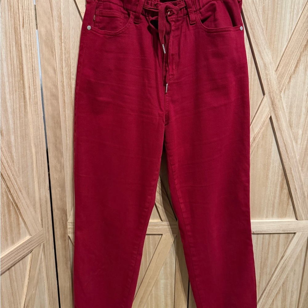 Judy Blue High Rise Red Joggers 9/29